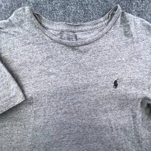 Polo Ralph Lauren Shirt Mens Short Sleeve Tee Gray Size Large Custom Fit